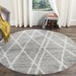 Safavieh Adirondack ADR128B 4" Round Ivory and Silver Area Rug, , large