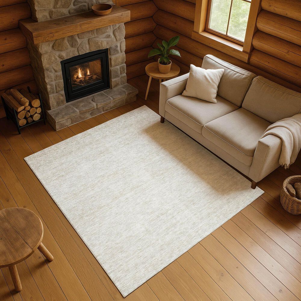 Dalyn Rug Company Soft Essentials Solid Ivory 3' x 5' Indoor/Outdoor Area Rug, , large
