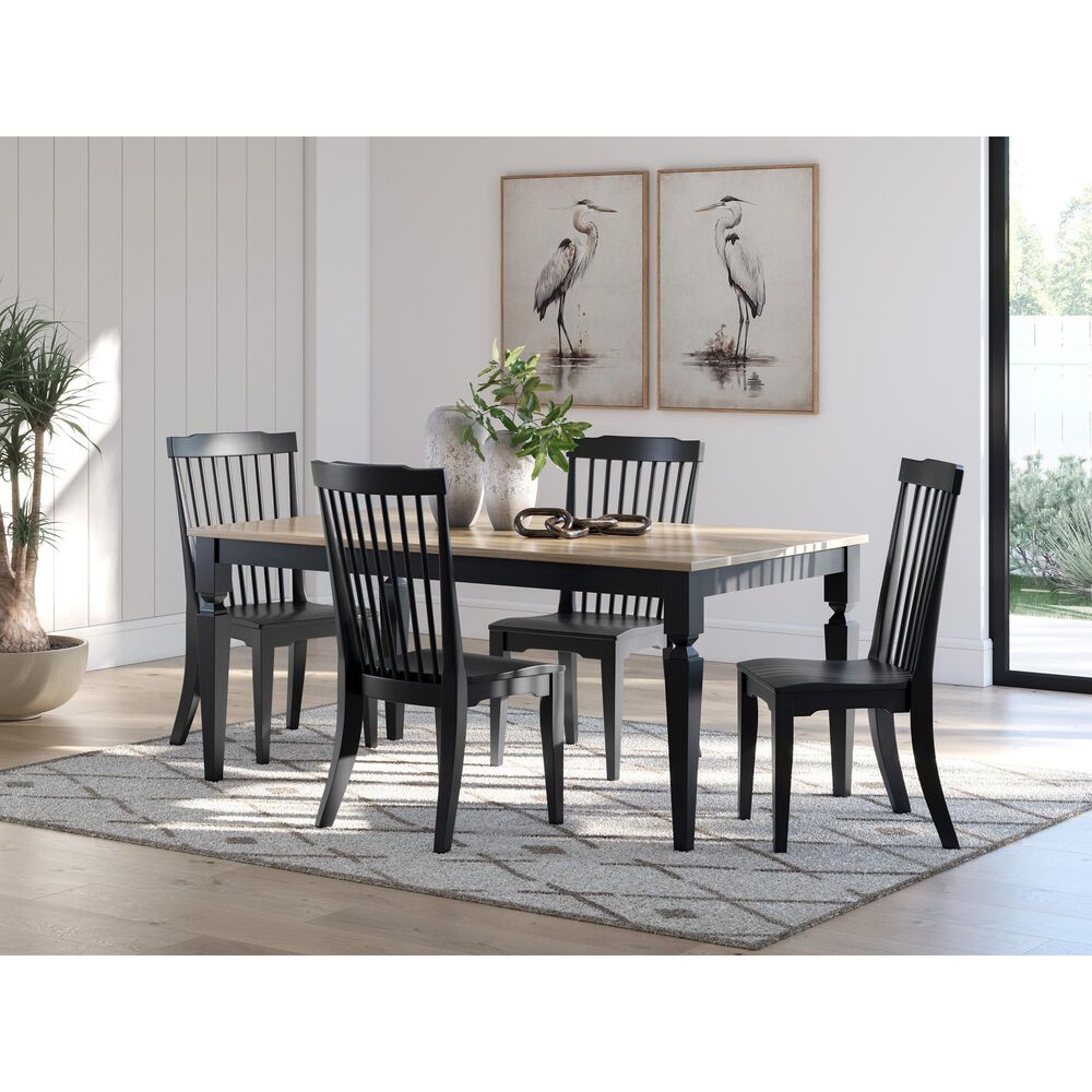 Ashley Brenkerton Rectangular Dining Table in Grayish Brown and French Black - Table Only, , large