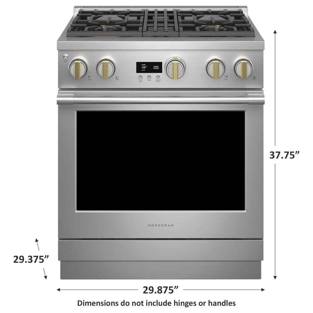Monogram 30&quot; Dual-Fuel Professional Range with 4 Burners in Stainless Steel, , large