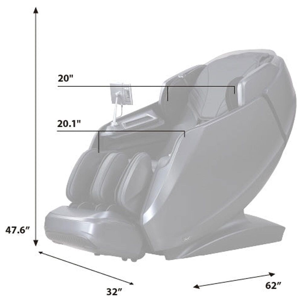 Osaki Platinum Avalon 4D Luxury Massage Chair in Black, , large