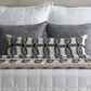 Ann Gish Fellini 13" x 38" Lumbar Pillow in Natural and Charcoal, , large