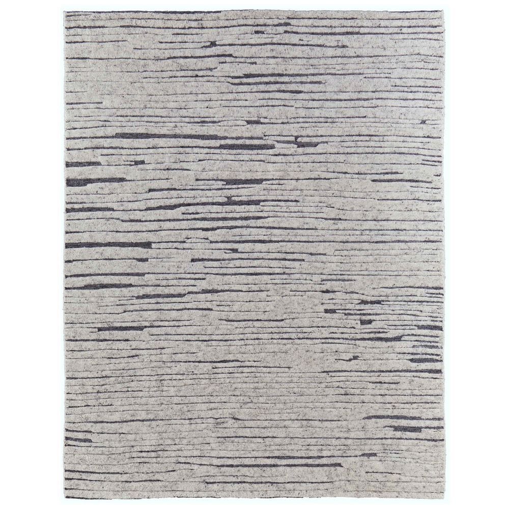 Feizy Broadfield 7"9" x 9"9" Ivory and Charcoal Area Rug, , large
