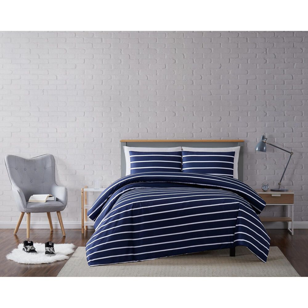 Pem America Truly Soft Maddow 3-Piece King Duvet Set in Navy, , large