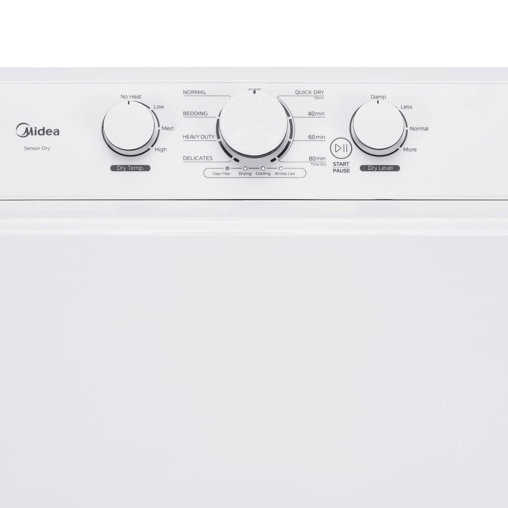 Midea 7 Cu. Ft. Front Load Electric Dryer in White, , large