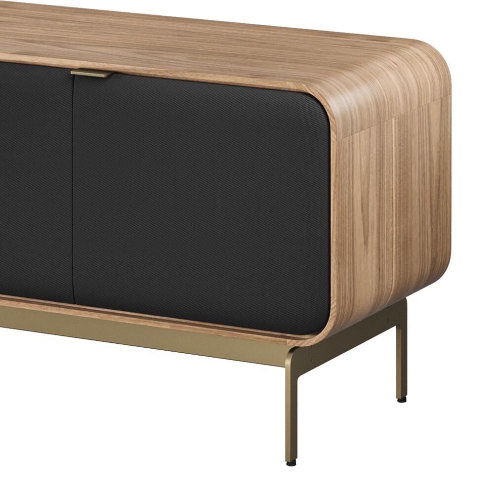 BDI Plume 80" 4-Door Media Cabinet in Walnut and Bronze, , large