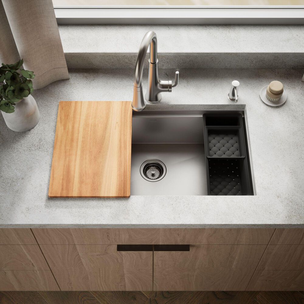 Kohler Lyric 33" Undermount Single-Bowl Kitchen Sink in Stainless Steel, , large