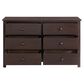 Oxford Baby Universal 6 Drawer Dresser in Brown Espresso, , large