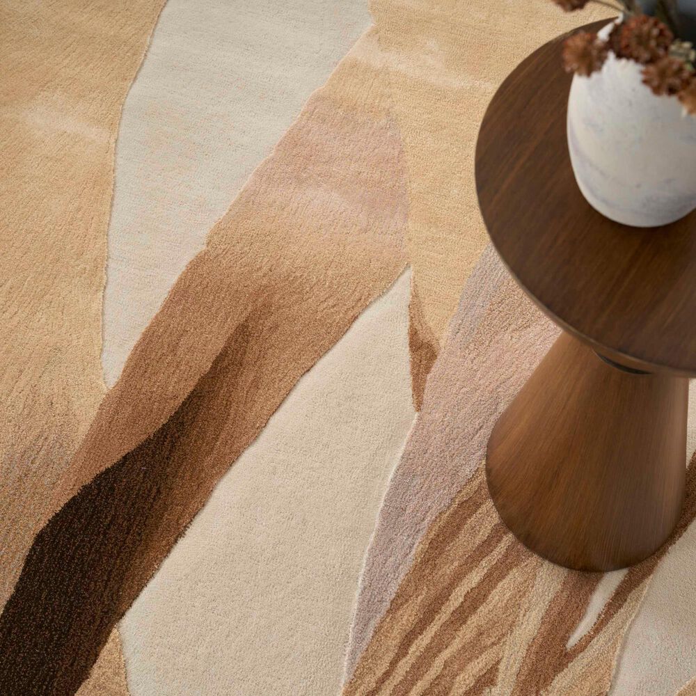Nourison Prismatic 7&#39;9&quot; x 9&#39;9&quot; Sand, Grey and Gold Area Rug, , large
