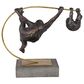 Maple and Jade 15" Resin Ape Sculpture in Blackish-Brown, Gold and Dark Gray, , large
