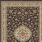 Oriental Weavers Masterpiece 033B 9"10" x 12"10" Black and Ivory Area Rug, , large
