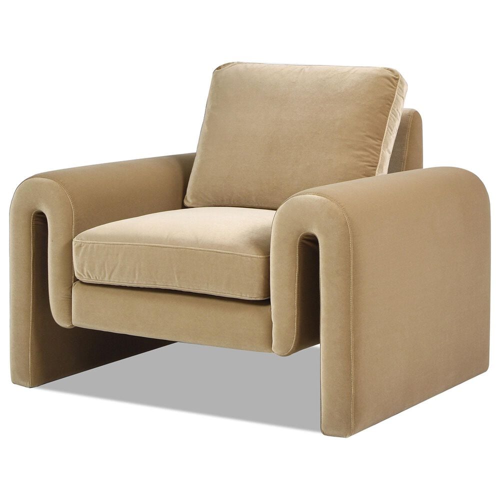 Jennifer Taylor Home Mason Accent Arm Chair in Camel Brown Beige, , large