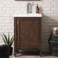 James Martin Vanities Britannia 24" Single Bathroom Vanity in Mid Century Acacia with 3.5 cm White Glossy Resin Top and Rectangular Sink, , large