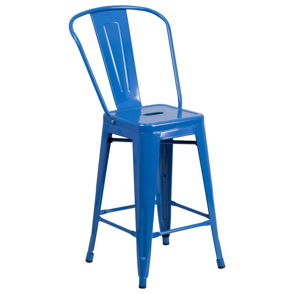 Flash Furniture 24" Counter Stool in Blue, , large