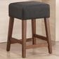 Valor Living Roscoe 26" Backless Counter Stool with Black Upholstery in Cherry, , large