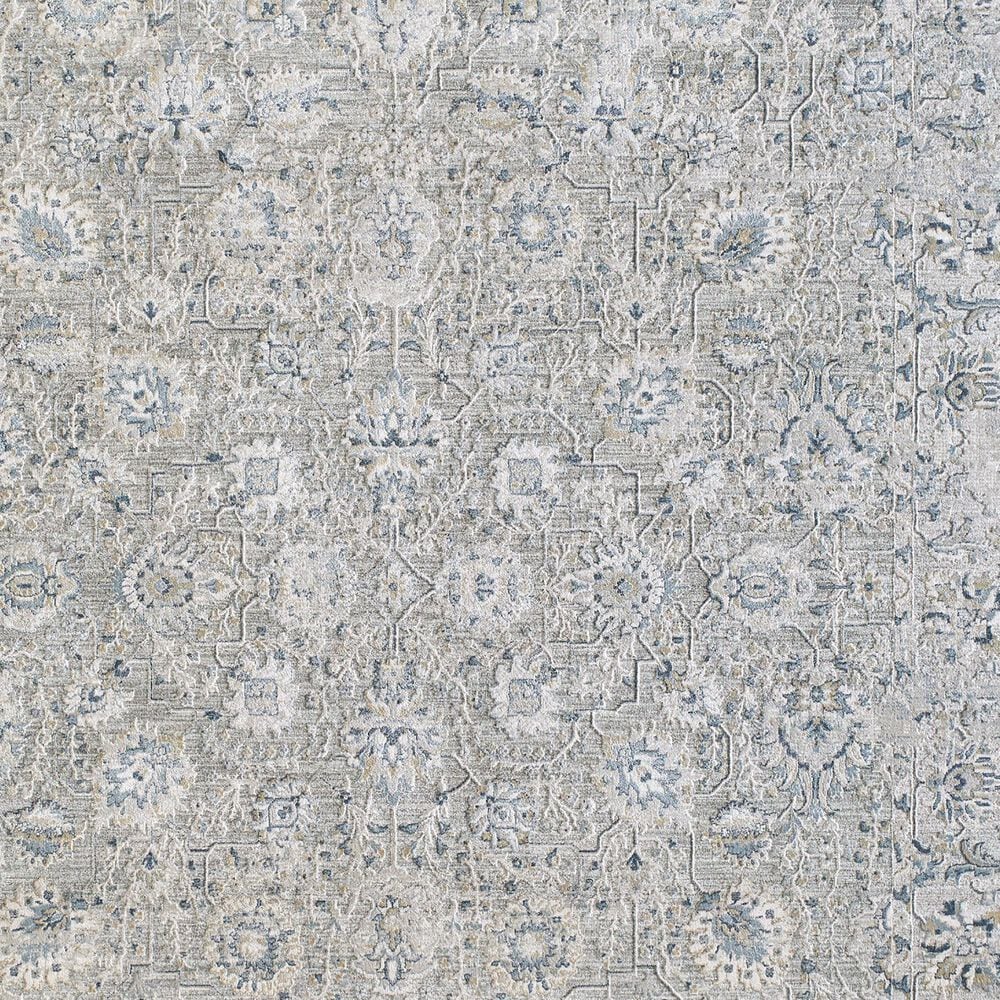 Surya Brunswick Light Gray, Charcoal, Cream, Dark Blue, Blue and Mustard 6&#39;7&quot; x 9&#39;6&quot; Area Rug, , large