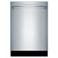 Bosch 24" Bar Handle Built-In Dishwasher in Stainless Steel, , large