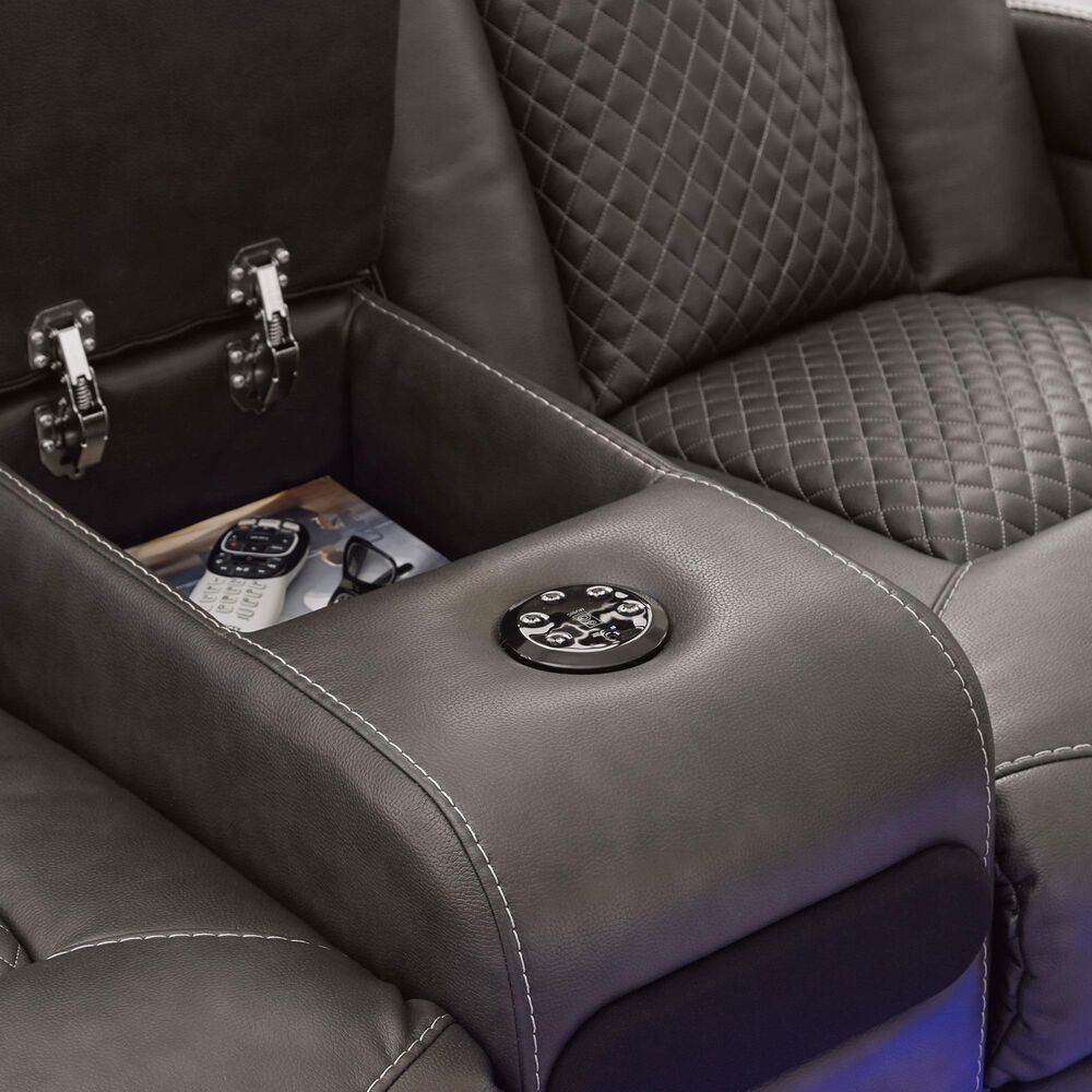 Ashley Fyne-Dyme 3-Piece Power Reclining Living Room Set in Shadow, , large
