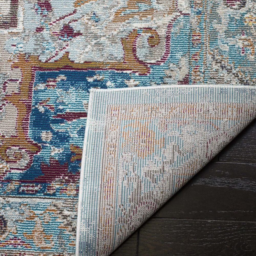 Safavieh Aria ARA119E 2&#39; x 8&#39; Beige and Blue Runner, , large