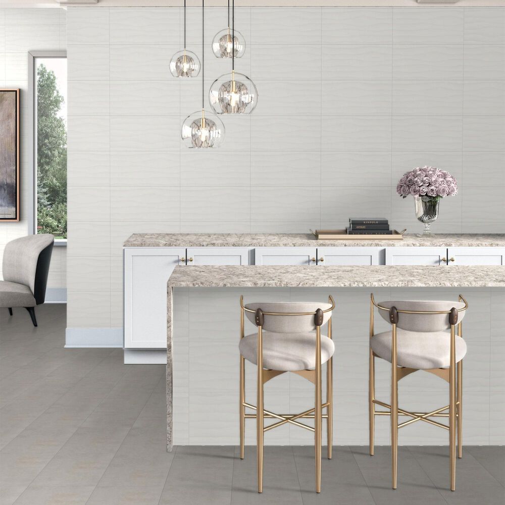 Dal-Tile Multitude Origami White Wave 12&quot; x 24&quot; Ceramic Tile, , large