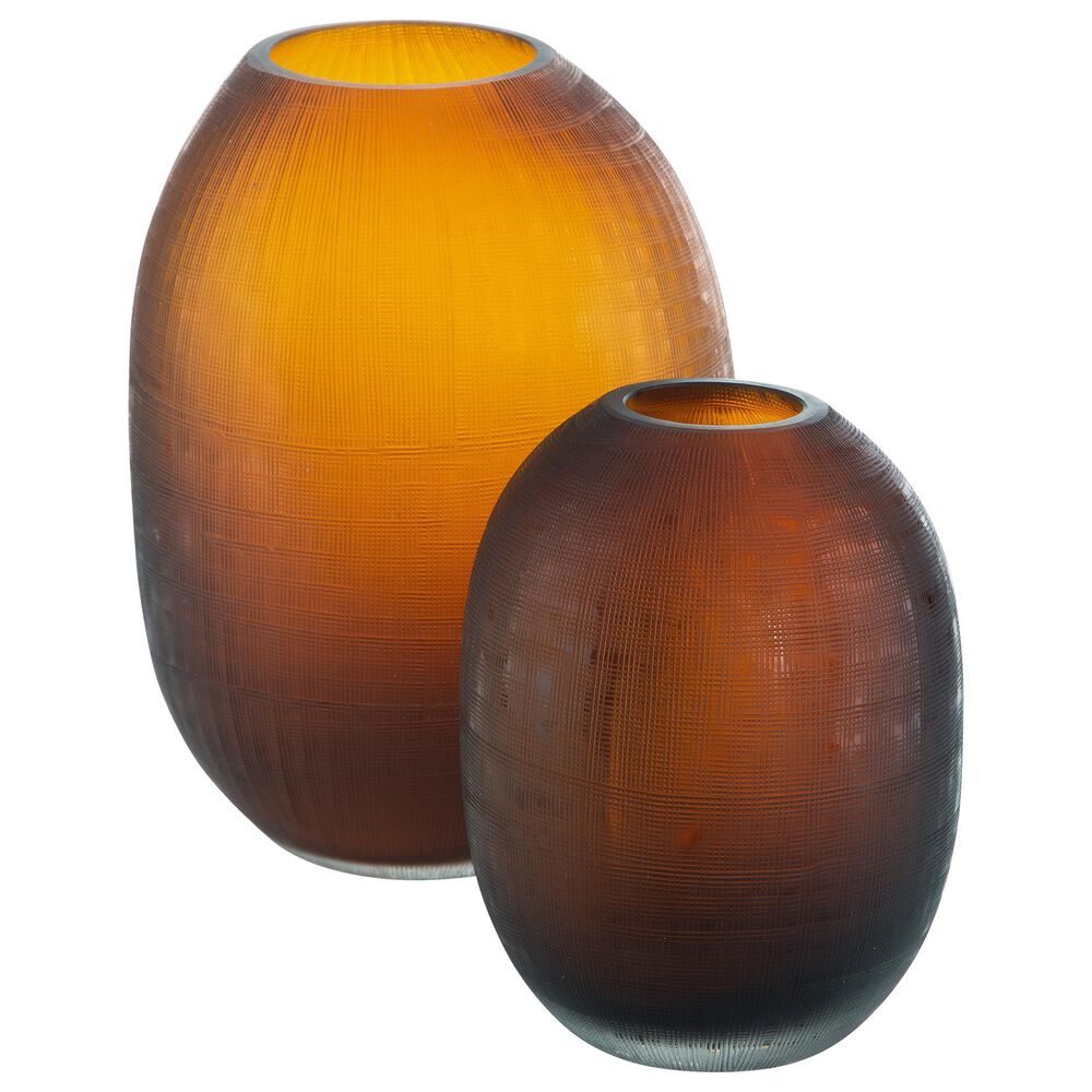 Ashley Embersen 2-Piece Vase Set in Amber, , large