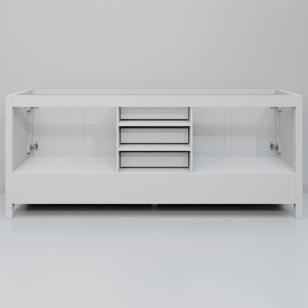 Lexora Home Jacques 72&quot; Double Bathroom Vanity in White with 2 cm White Quartz Top and Rectangular Sinks, , large