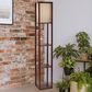 Adesso Wright Shelf Floor Lamp in Walnut, , large