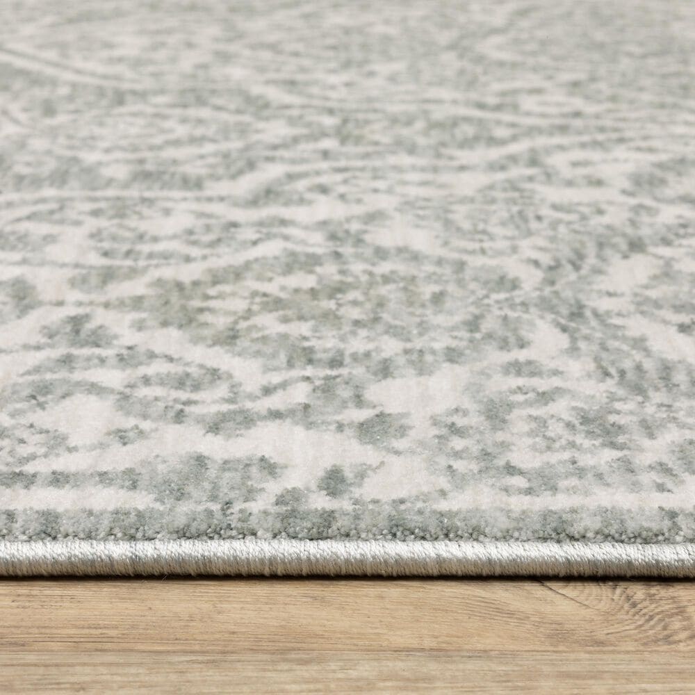 Oriental Weavers Echo Green and Ivory 2&#39;3&quot; x 7&#39;6&quot; Runner, , large
