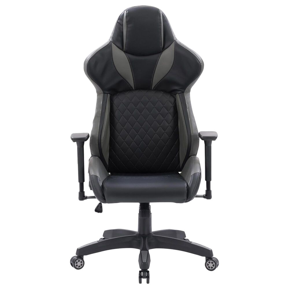 CorLiving Reaper Gaming Chair in Black and Grey, , large