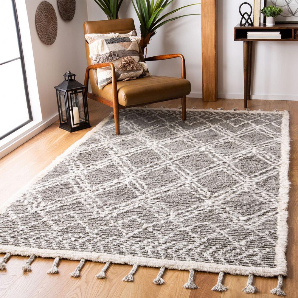 Safavieh Casablanca CSB478F 4&#39; x 6&#39; Grey and Ivory Area Rug, , large