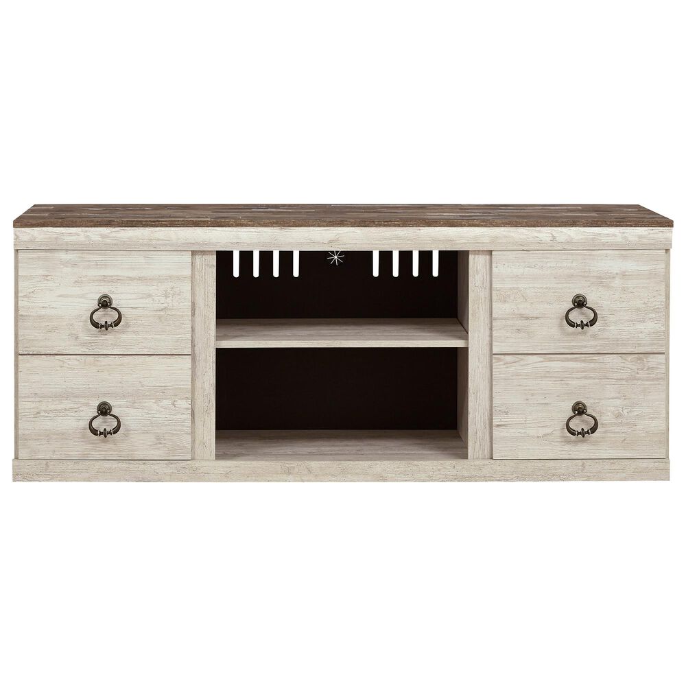 Signature Design by Ashley Willowton 60" TV Stand in Whitewash, , large