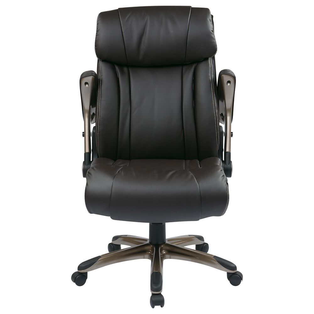 Valor Living Executive Chair with Flip Arms in Cocoa, , large