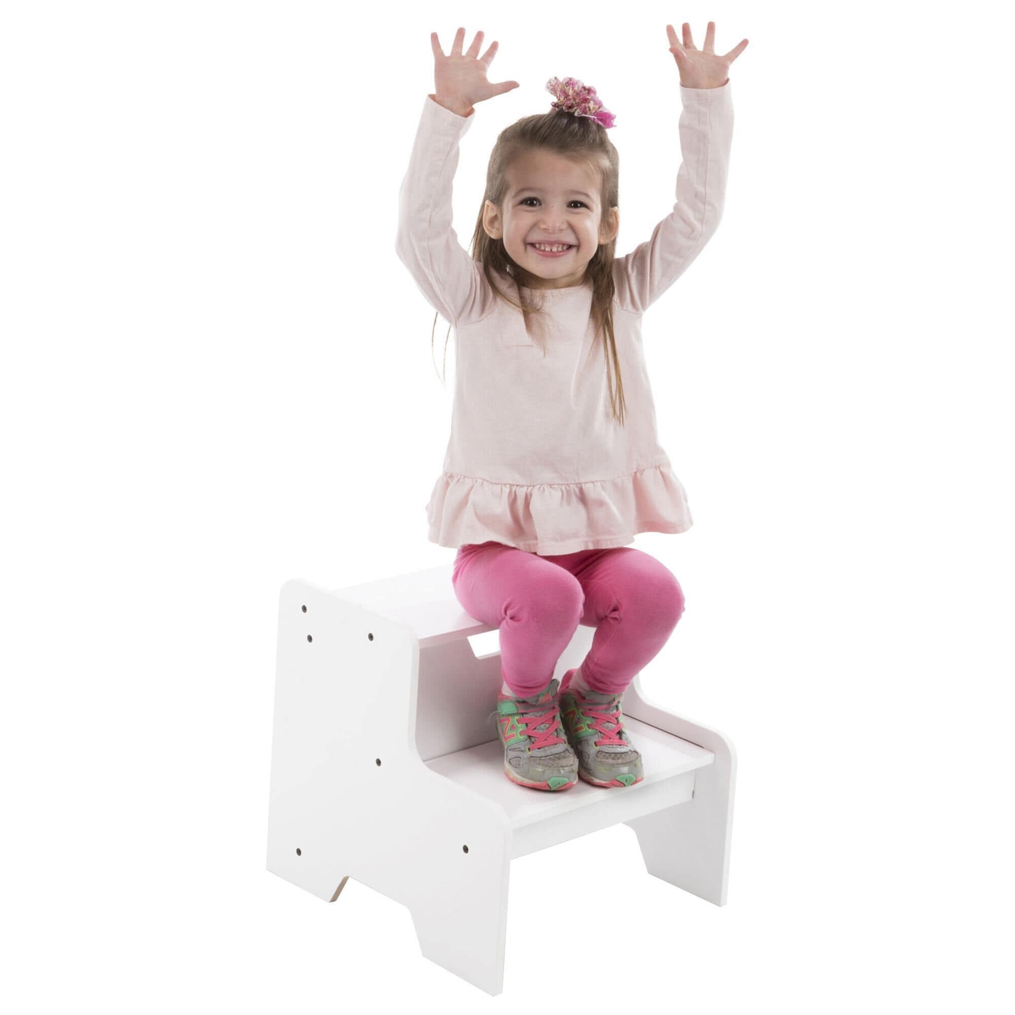 Melissa Doug Wooden Step Stool in White NFM
