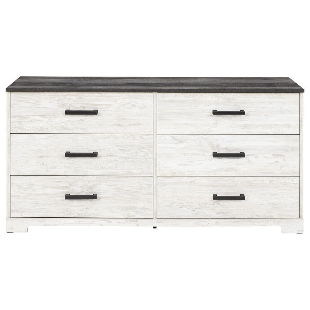 Ashley Shawburn 3-Piece Queen Bedroom Set in Whitewash and Charcoal Gray, , large