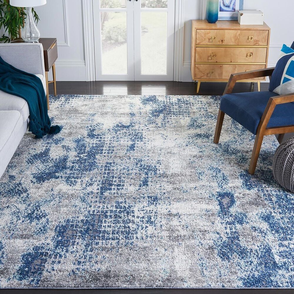 Safavieh Aston  8&#39; x 10&#39; Navy and Gray Area Rug, , large