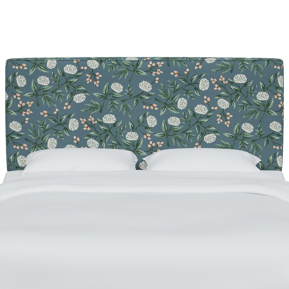 Rifle Paper Co Crafted by Cloth &amp; Company Elly Twin Headboard in Peonies Emerald, , large