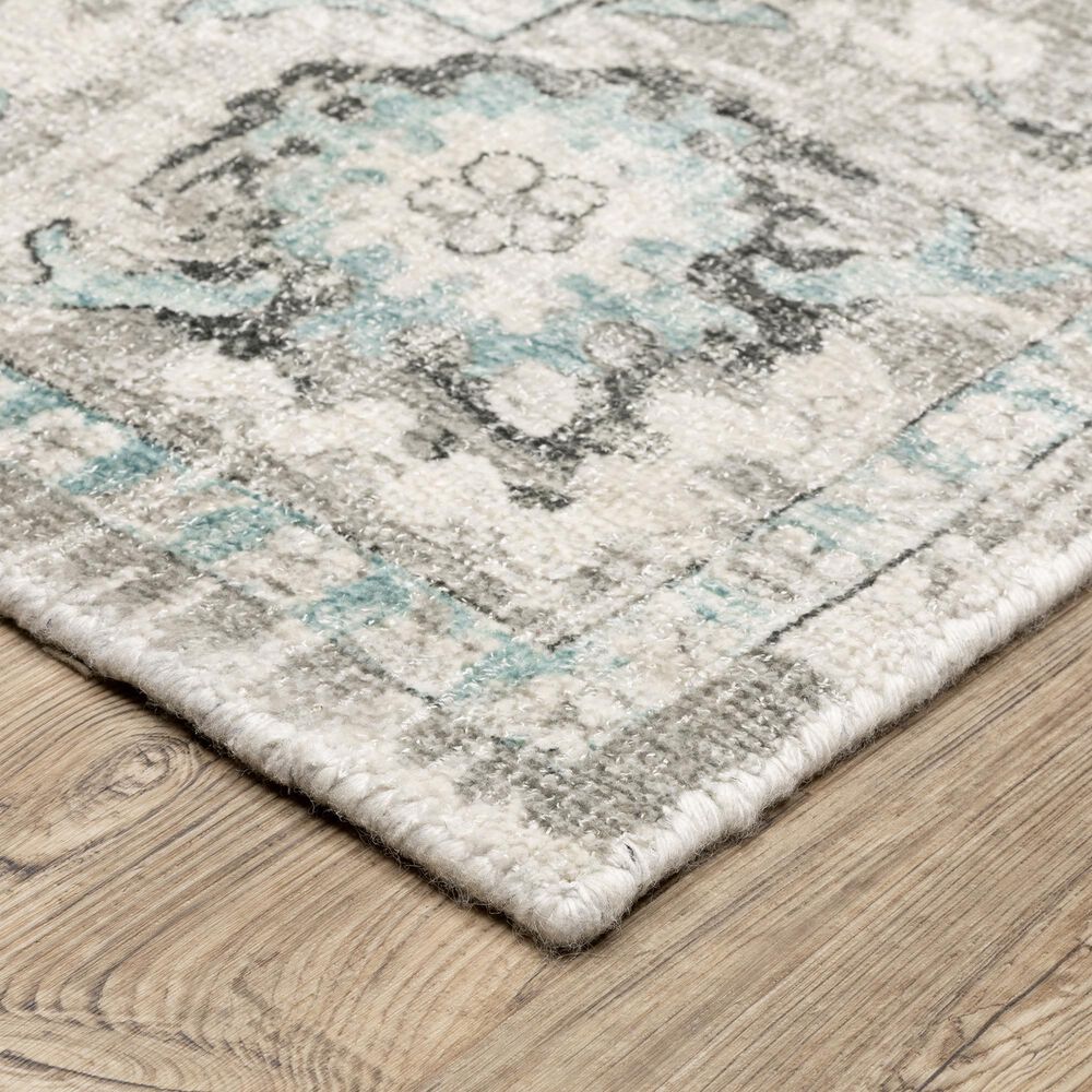 Oriental Weavers Windham WIN04 Ivory and Blue 9&#39; x 12&#39; Area Rug, , large