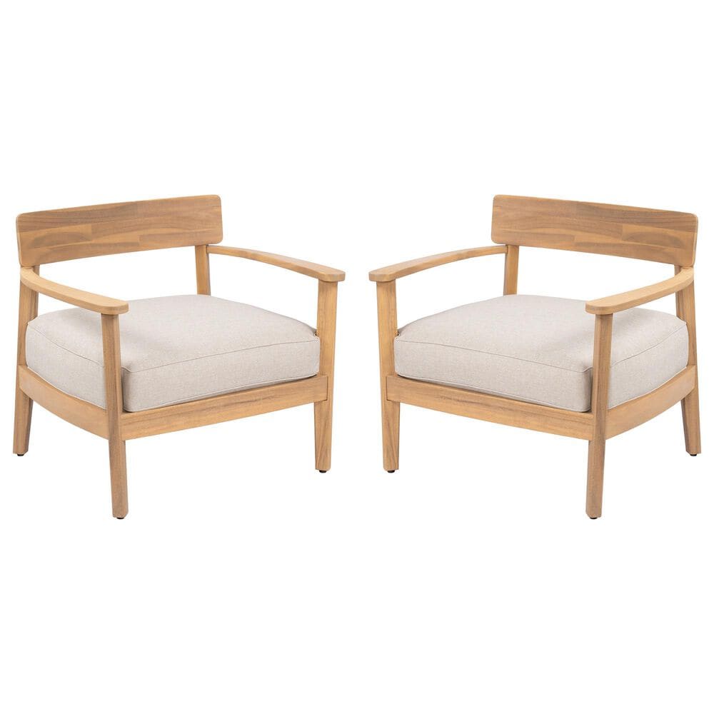 Hearth and Haven MallorcaOutdoor Club Chair in Beige (Set of 2), , large