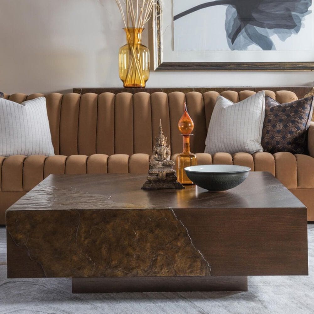 Artistica Metal Contango Cocktail Table in Rich Brown and Bronze, , large