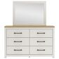 Ashley Linnocreek Dresser and Mirror in White and Warm Brown, , large