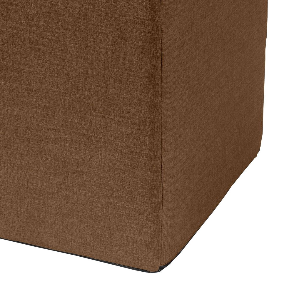 Jaxx Monroe Medium Ottoman in Earth Brown, , large