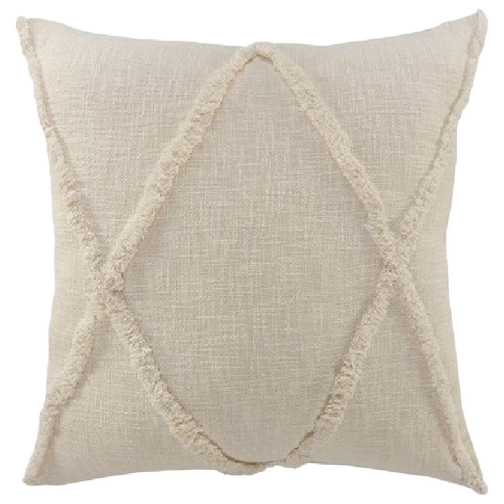 L.R. RESOURCES 20" x 20" Throw Pillow in Natural, , large