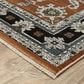 Oriental Weavers Keira Rust and Grey 9"10" x 12"10" Area Rug, , large
