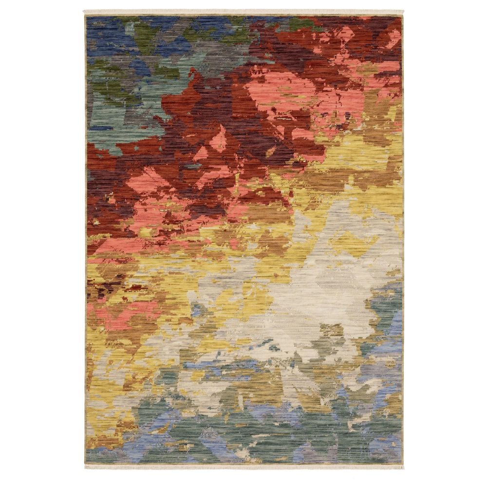 Oriental Weavers Soleri SOL04 2" x 3" Beige and Red Area Rug, , large