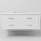 Lexora Home Castor 48" Single Bathroom Vanity in White with 2 cm White Cultured Marble Top and Rectangular Sink, , large