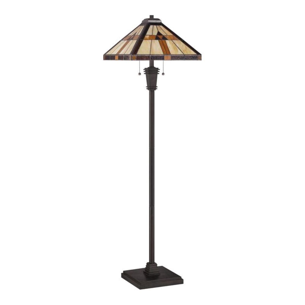 Quoizel Tiffany Bryant 2 Light Floor Lamp in Black, , large