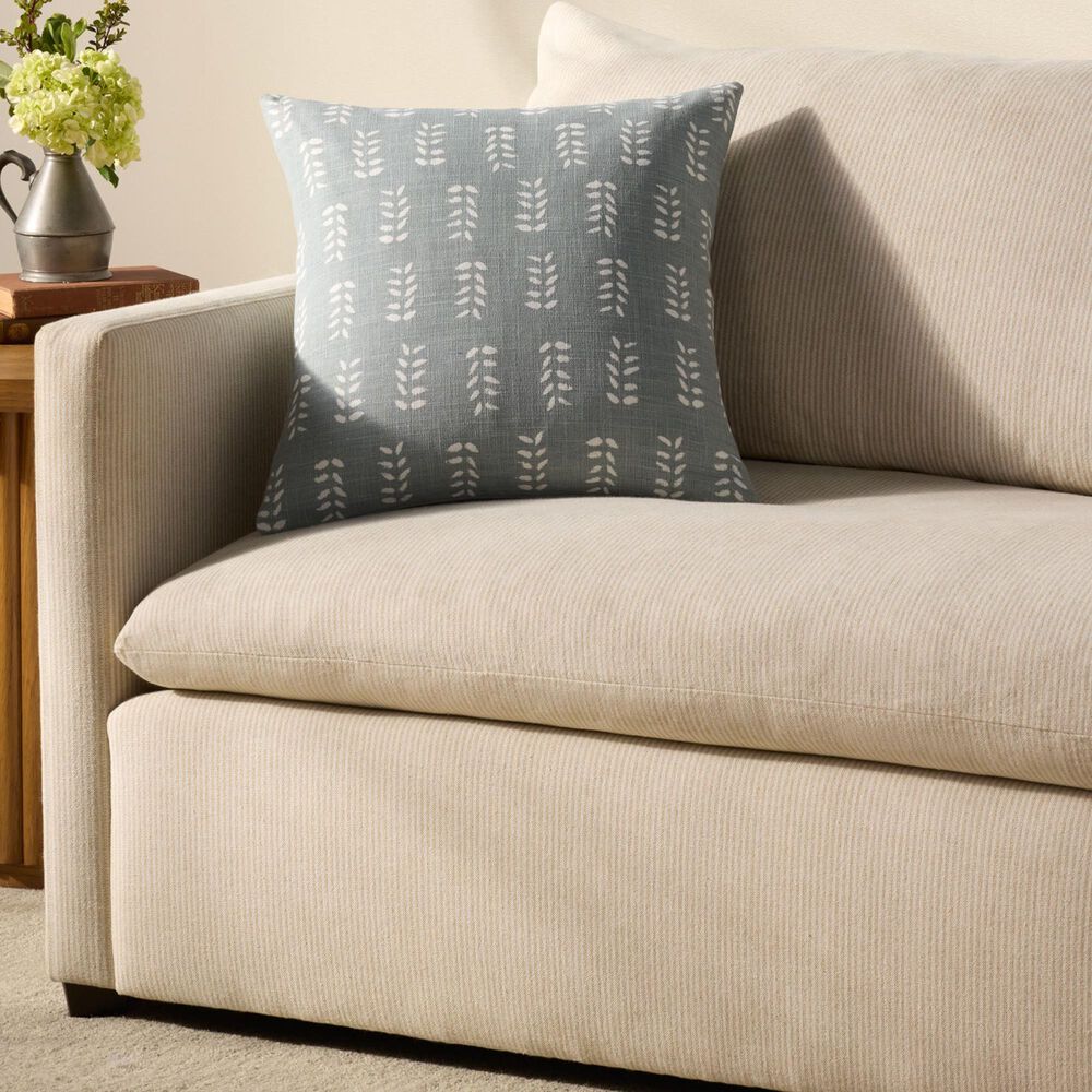 Loloi Tully 18&quot; Square Throw Pillow in Light Blue, , large