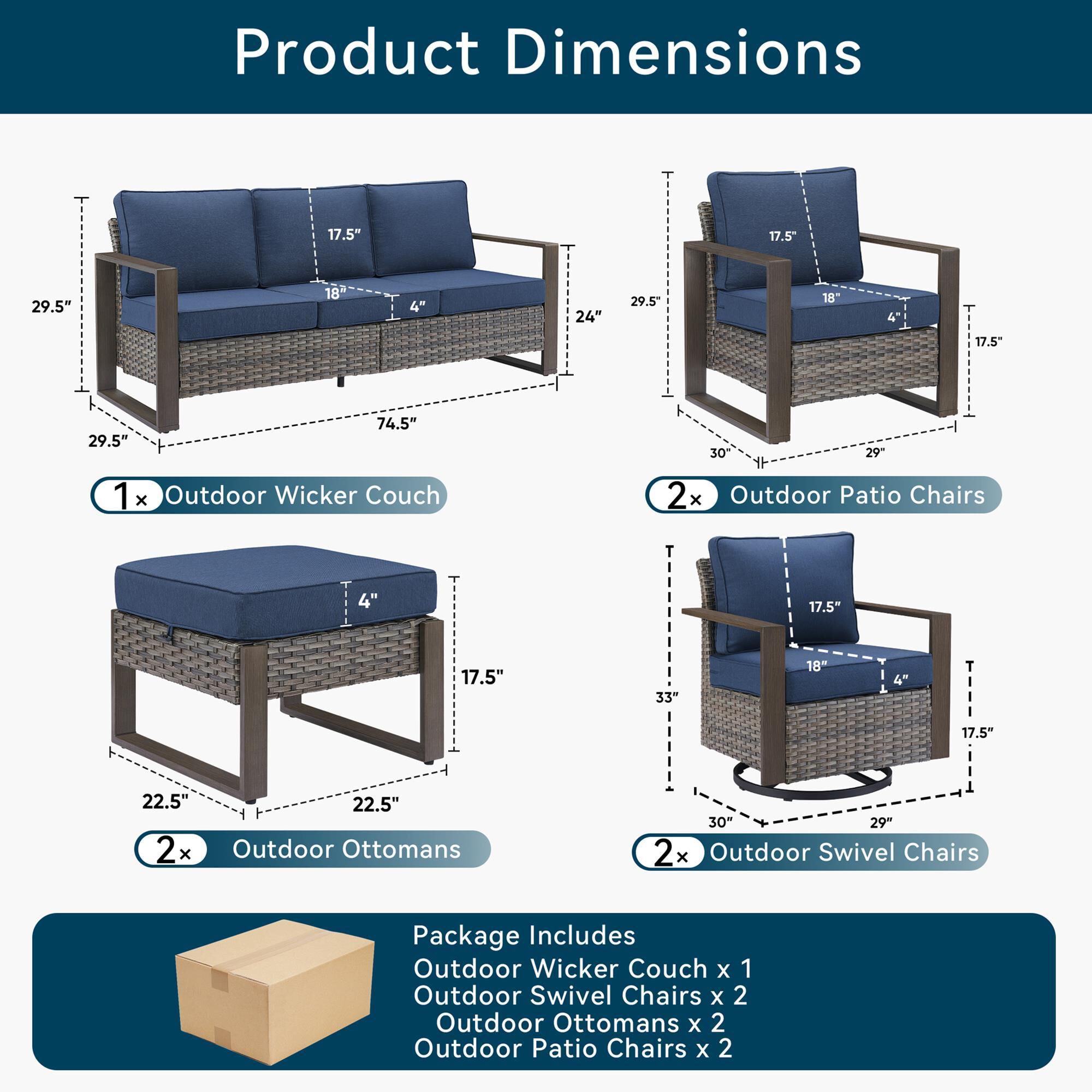 Sunwell Garden 7-Piece Patio Conversation Set
