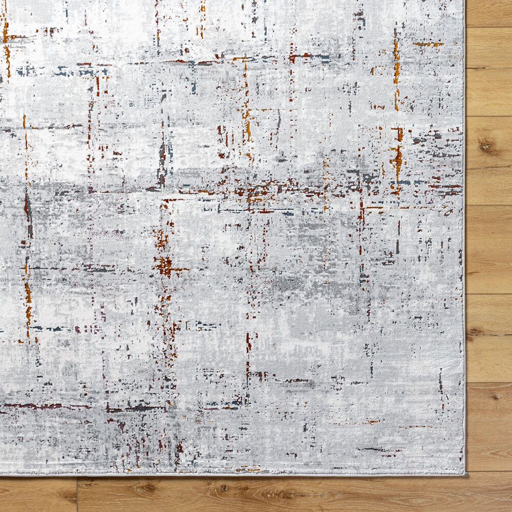 Surya Aisha 10&#39; x 14&#39; Charcoal, Gray, Dark Blue, Off-White, Burgandy and Burnt Orange Area Rug, , large