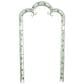 Maple and Jade Vine Arched Leaf Garden Arbor in Distressed Green, , large